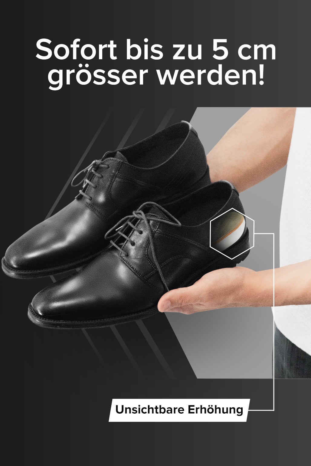 Einlegesohlen mit versteckter Erhöhung